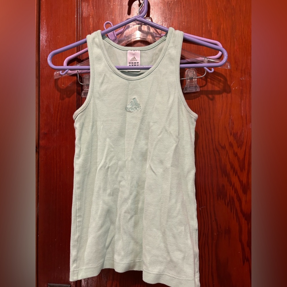 Vintage Y2K mint green adidas tank top